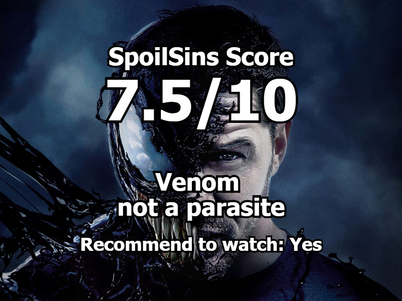 Venom (2018) review, scored 7.5 out of 10