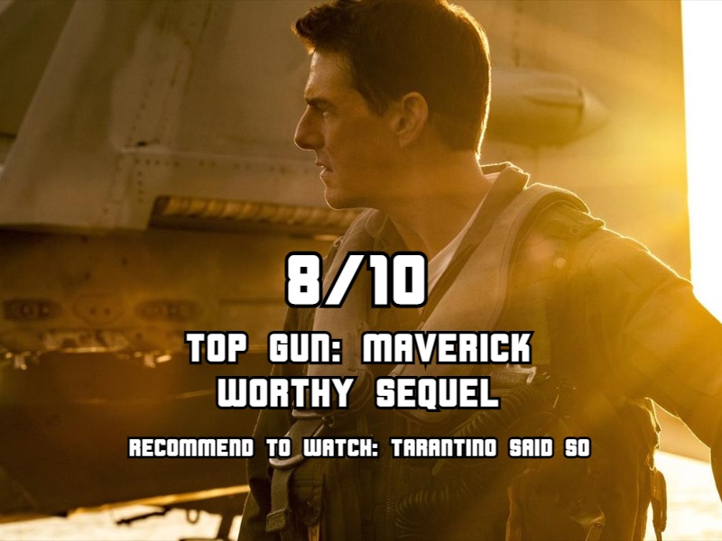 Top gun: Maverick (2022) review, scored 8 out of 10