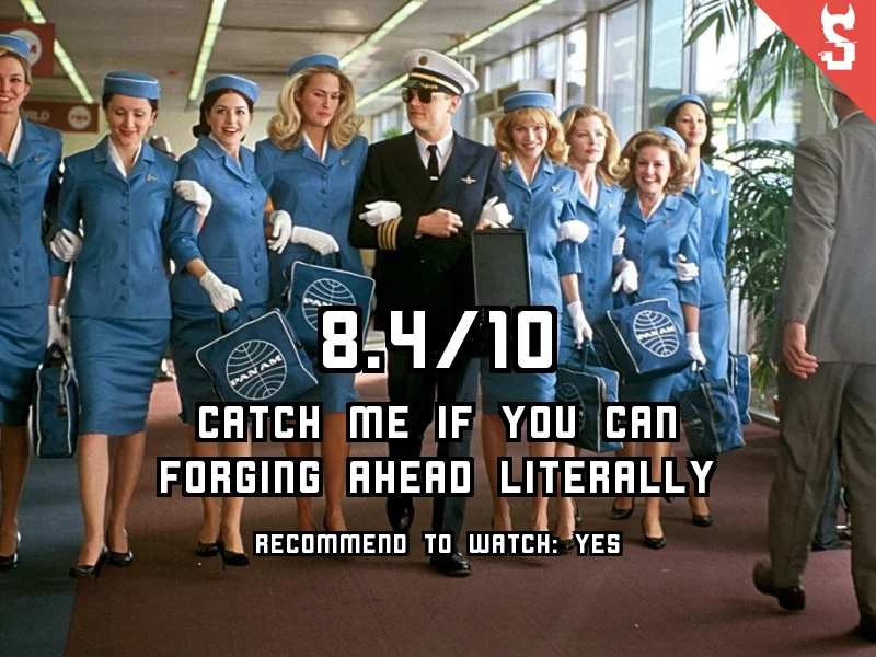 Catch Me If You Can (2002) review, scored 8.4 out of 10